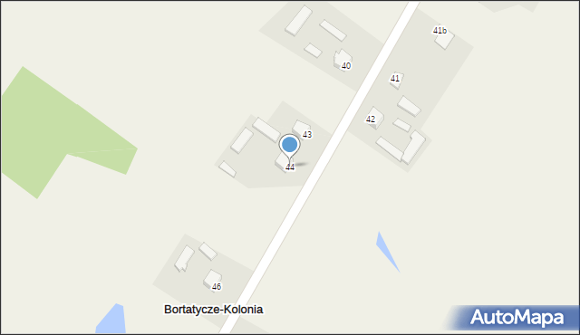 Bortatycze-Kolonia, Bortatycze-Kolonia, 44, mapa Bortatycze-Kolonia