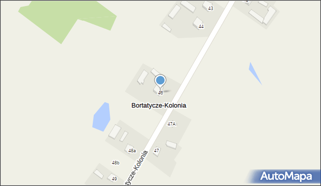 Bortatycze-Kolonia, Bortatycze-Kolonia, 46, mapa Bortatycze-Kolonia