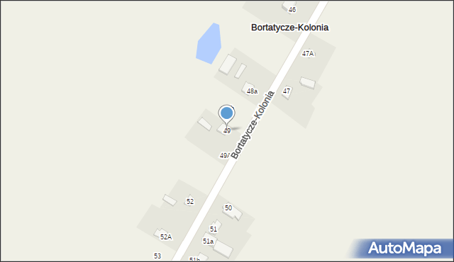 Bortatycze-Kolonia, Bortatycze-Kolonia, 49, mapa Bortatycze-Kolonia