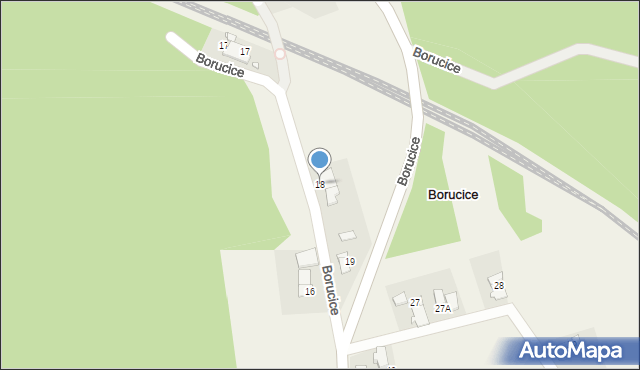 Borucice, Borucice, 18, mapa Borucice