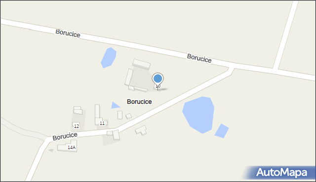 Borucice, Borucice, 10a, mapa Borucice