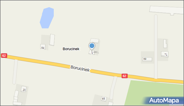 Borucinek, Borucinek, 1, mapa Borucinek