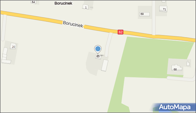 Borucinek, Borucinek, 65, mapa Borucinek