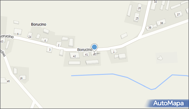 Borucino, Borucino, 40, mapa Borucino