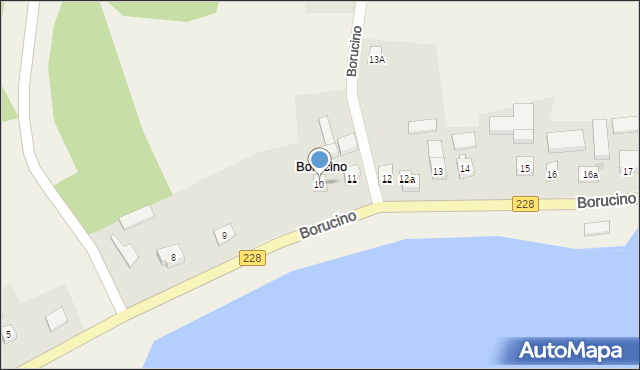 Borucino, Borucino, 10, mapa Borucino