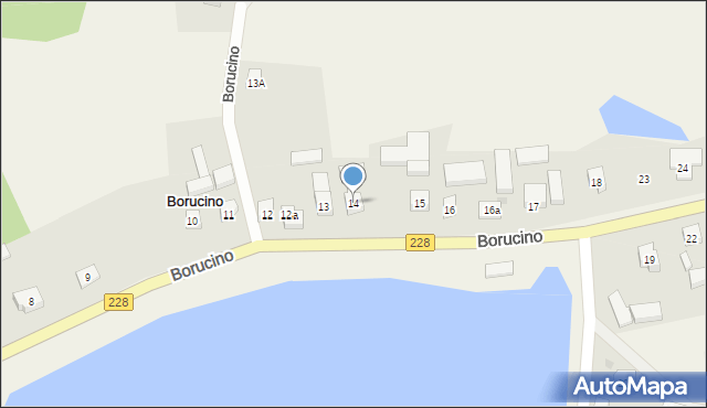 Borucino, Borucino, 14, mapa Borucino