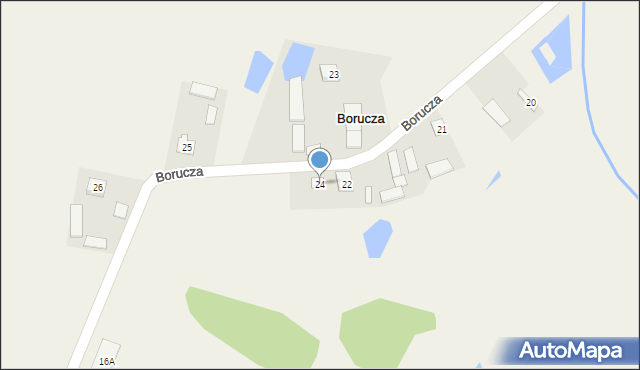 Borucza, Borucza, 24, mapa Borucza