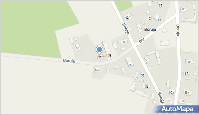 Boruja, Boruja, 57, mapa Boruja