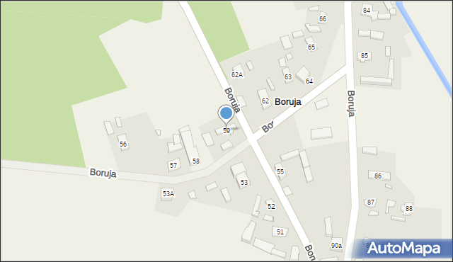 Boruja, Boruja, 59, mapa Boruja