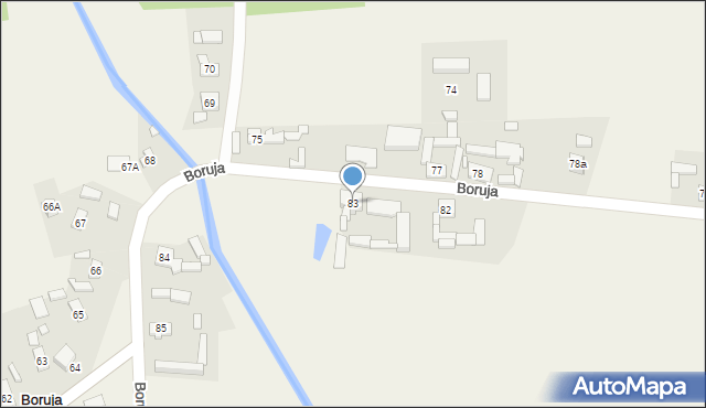 Boruja, Boruja, 83, mapa Boruja