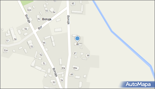 Boruja, Boruja, 86, mapa Boruja