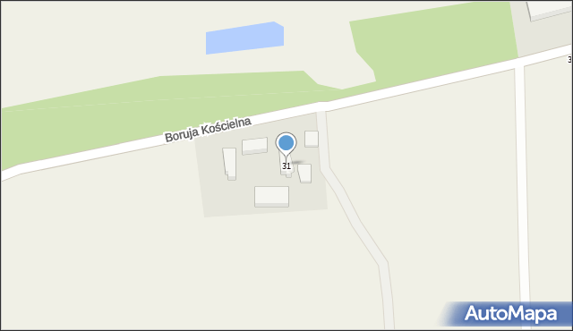 Boruja Kościelna, Boruja Kościelna, 31, mapa Boruja Kościelna