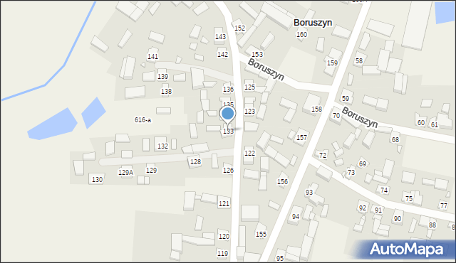 Boruszyn, Boruszyn, 133, mapa Boruszyn