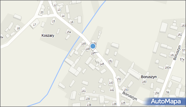 Boruszyn, Boruszyn, 147, mapa Boruszyn