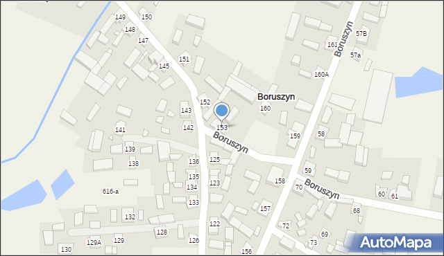 Boruszyn, Boruszyn, 153, mapa Boruszyn