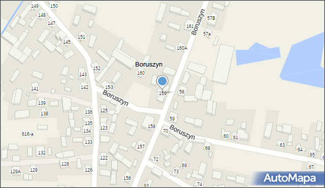 Boruszyn, Boruszyn, 159, mapa Boruszyn