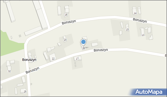 Boruszyn, Boruszyn, 16, mapa Boruszyn