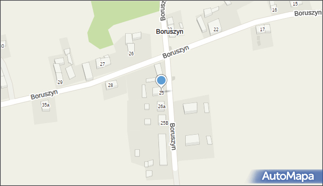 Boruszyn, Boruszyn, 25, mapa Boruszyn