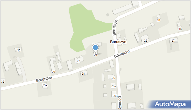 Boruszyn, Boruszyn, 26, mapa Boruszyn
