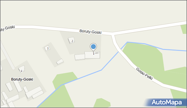 Boruty-Goski, Boruty-Goski, 1, mapa Boruty-Goski