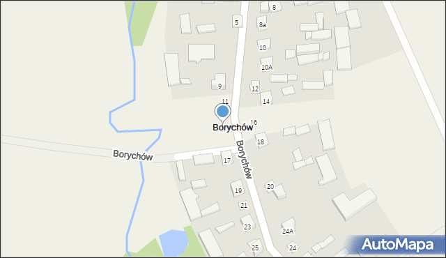 Borychów, Borychów, 15, mapa Borychów