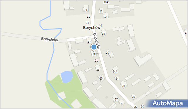 Borychów, Borychów, 19, mapa Borychów