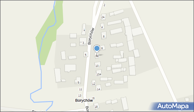 Borychów, Borychów, 8a, mapa Borychów