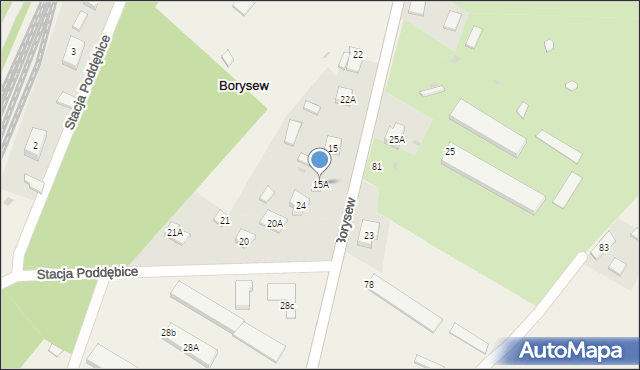 Borysew, Borysew, 15A, mapa Borysew