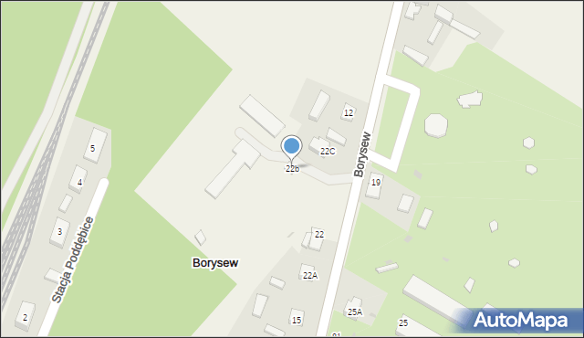Borysew, Borysew, 22b, mapa Borysew