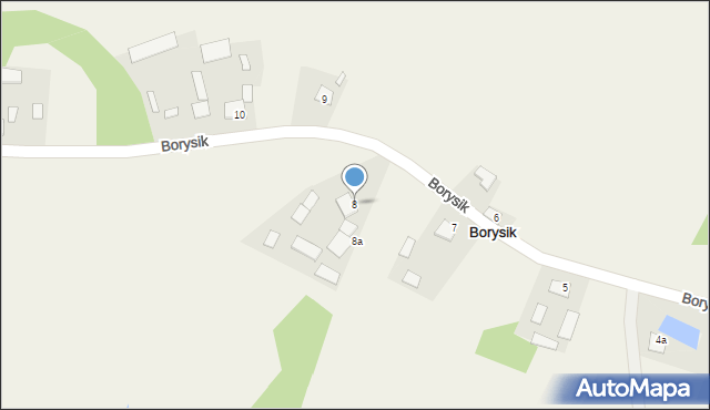 Borysik, Borysik, 8, mapa Borysik