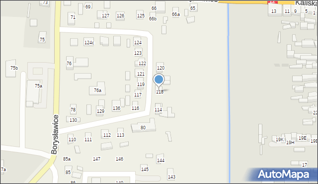 Borysławice, Borysławice, 118, mapa Borysławice