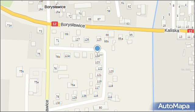 Borysławice, Borysławice, 124, mapa Borysławice