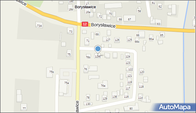 Borysławice, Borysławice, 124c, mapa Borysławice