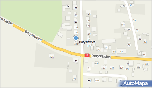 Borysławice, Borysławice, 18d, mapa Borysławice