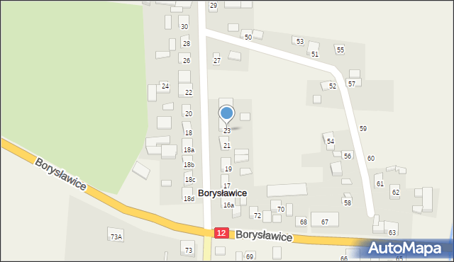 Borysławice, Borysławice, 23, mapa Borysławice