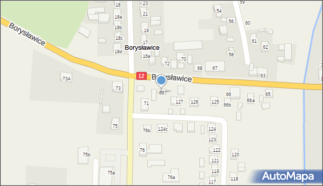 Borysławice, Borysławice, 69, mapa Borysławice