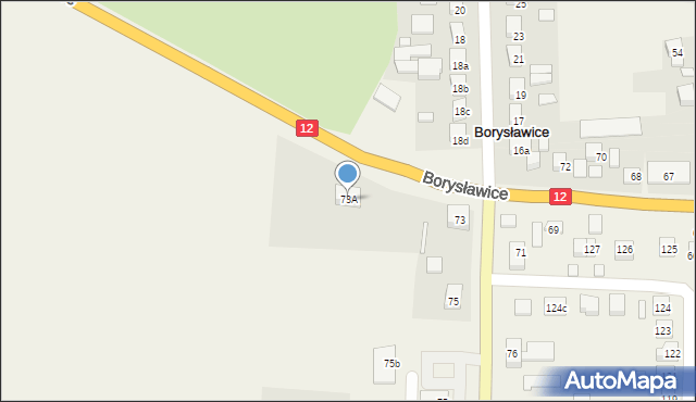 Borysławice, Borysławice, 73A, mapa Borysławice