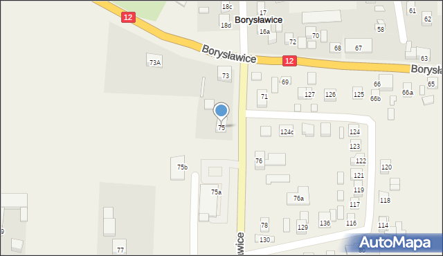 Borysławice, Borysławice, 75, mapa Borysławice