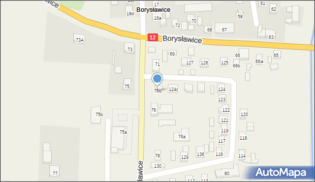 Borysławice, Borysławice, 76b, mapa Borysławice