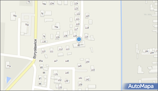 Borysławice, Borysławice, 80, mapa Borysławice