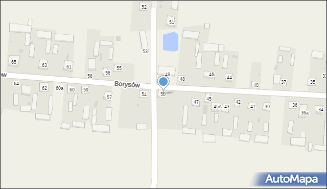 Borysów, Borysów, 50, mapa Borysów