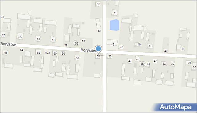 Borysów, Borysów, 54, mapa Borysów