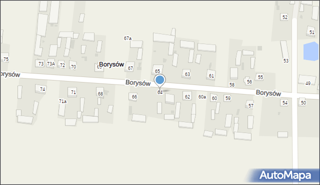 Borysów, Borysów, 64, mapa Borysów