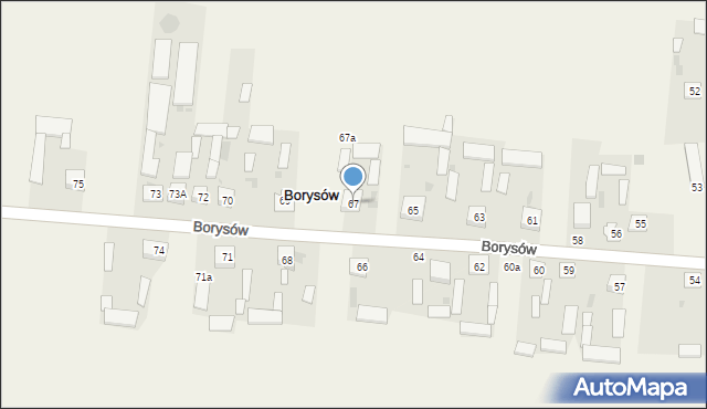 Borysów, Borysów, 67, mapa Borysów