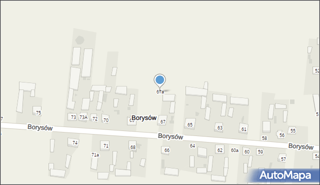 Borysów, Borysów, 67a, mapa Borysów