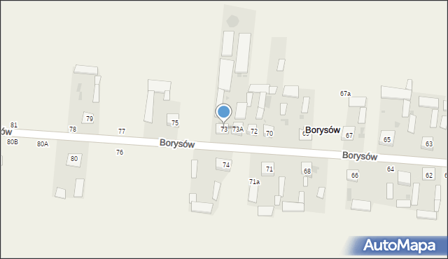 Borysów, Borysów, 73, mapa Borysów