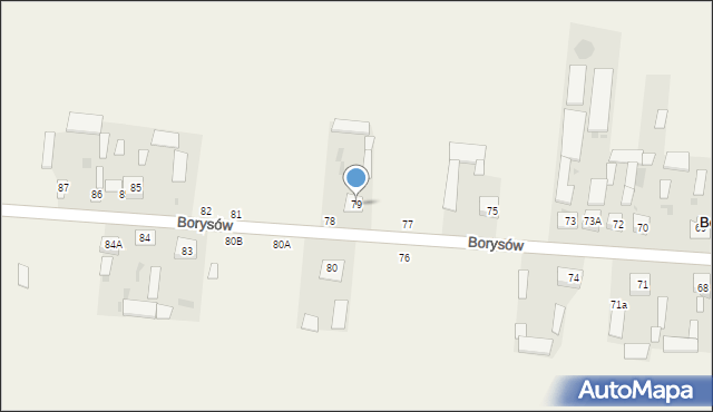 Borysów, Borysów, 79, mapa Borysów