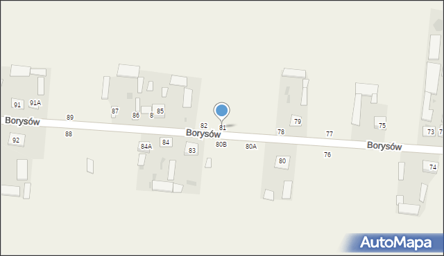 Borysów, Borysów, 81, mapa Borysów