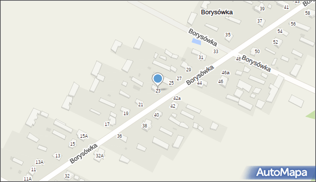 Borysówka, Borysówka, 23, mapa Borysówka