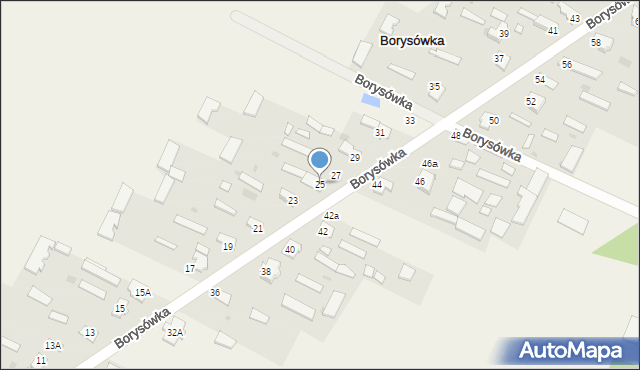 Borysówka, Borysówka, 25, mapa Borysówka